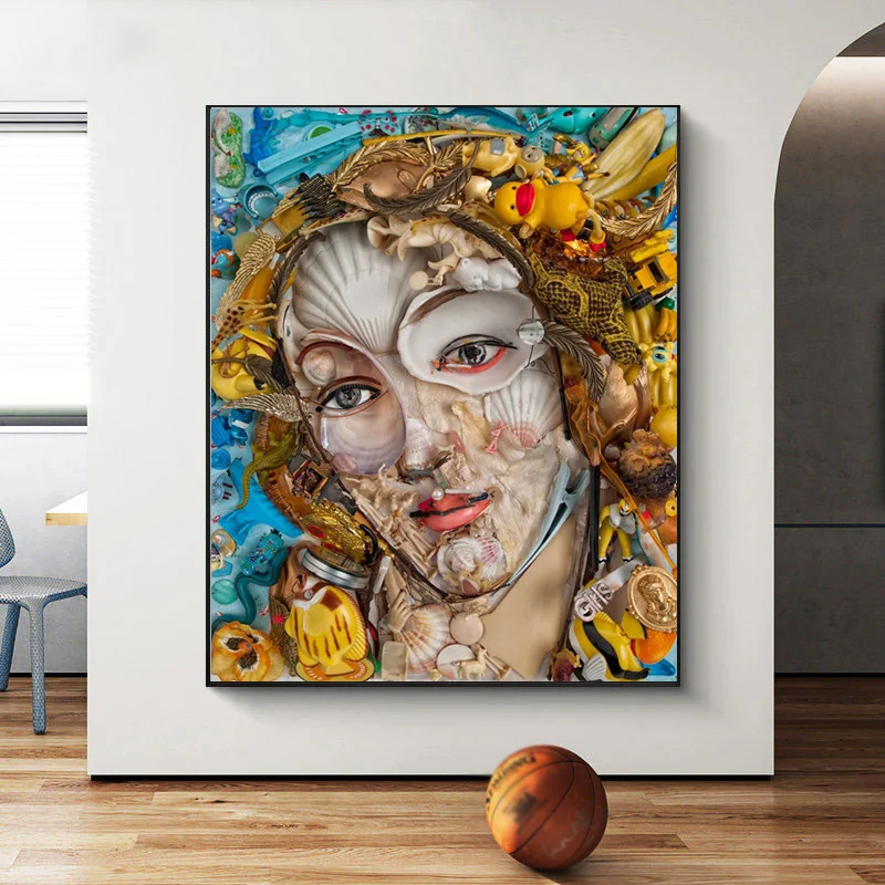 Abstract Van Gogh Canvas Painting Golden Hair Woman Posters and Prints Paintings Cuadros Wall Art Pictures for Living Room Decor