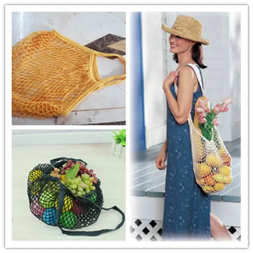 New Fashion Women Shopping Bags Fruit String Grocery Tote Mesh Woven Net Bag Photography Props High Quality Handbags