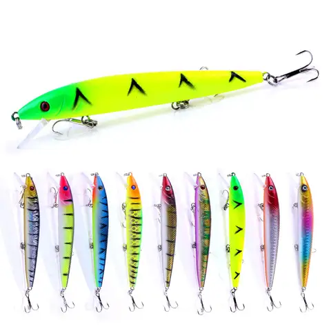 Isca dura flutuante para pesca, 1 parte, 12cm, 13,8g, profundidade de 0,6 a 1,8 m