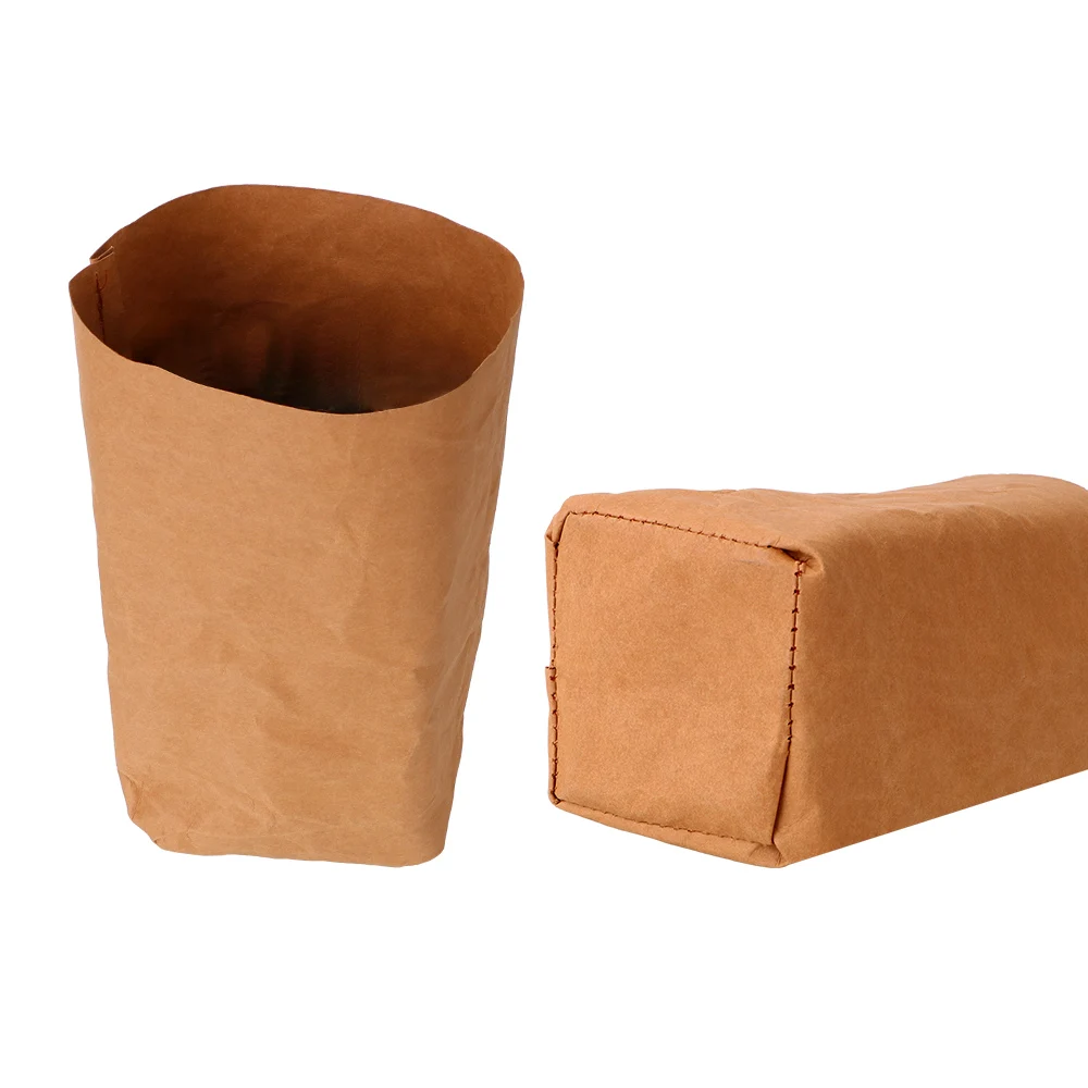 Creative Desktop Plant Bag Washable Reuseable Multifunction Cosmetic Storage Bag Kraft Paper Flower Pot