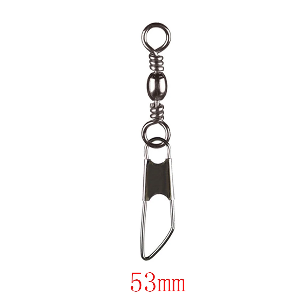 Connecteur de matériel de pêche, ligne Durable, 50 pièces, crochet suspendu, baril pivotant en acier inoxydable