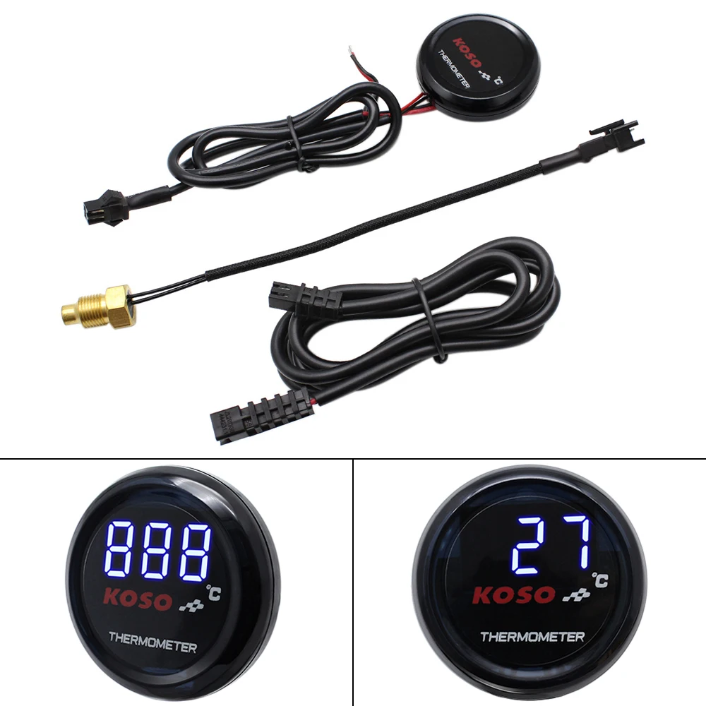 Black Universal Motorcycle Thermometer Instruments Water Temp Temperature Digital Display Gauge Meter For Xmax 300 250 125