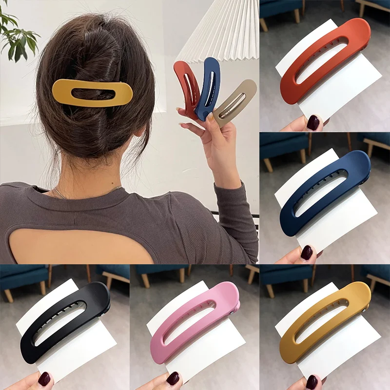 

New Wash Face Hair Clips for Women Girls Acrylic Solid Color Hairpin Ponytail Holder Barrettes Fashion Hair Accessories Ornament