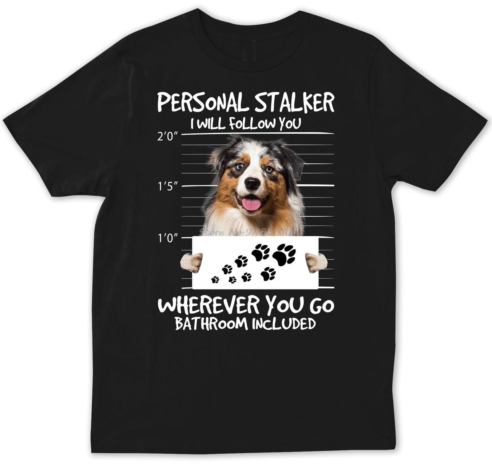 Camiseta de pastor australiano para hombres, regalo divertido de perro para ella, papá, mamá, Navidad, ropa de calle Harajuku