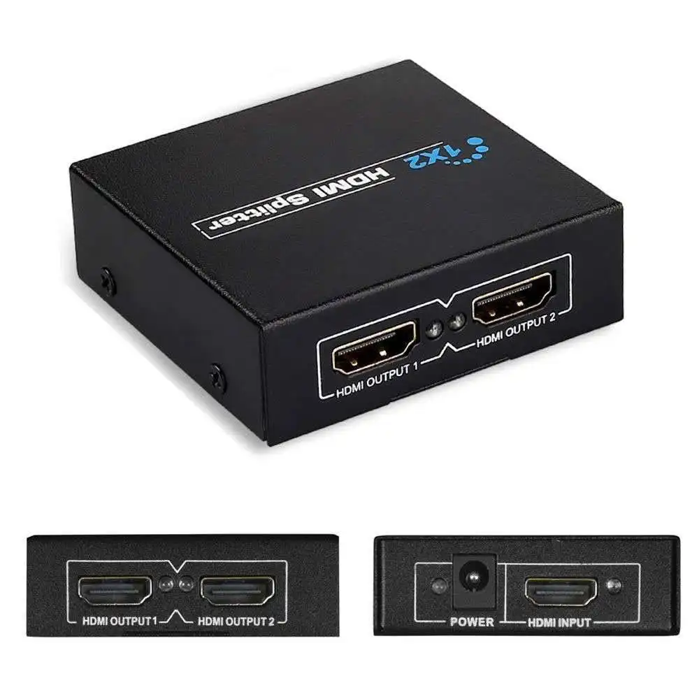 4K Bộ Chia HDMI 1 Vào 2 Ra 1X2 Bộ Chia HDMI 1 Ra 2 Bộ Khuếch Đại Cho Full HD 1080P Với 3D HDCP1.3 Cho HDTV/DVD/PS3