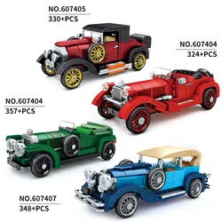 Technical Vintage Car Rollsroyce Silver Ghost Benz Arocs 3245 Bentleying Blower 1930 Duesenberg Build Block Vehicel Brick Toy