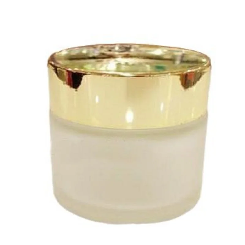 

100G 100ML Frost Glass Jar with Silver Gold Cover Glass Cream Jar Cosmetics Cream Packing Jar 8pcs/lot