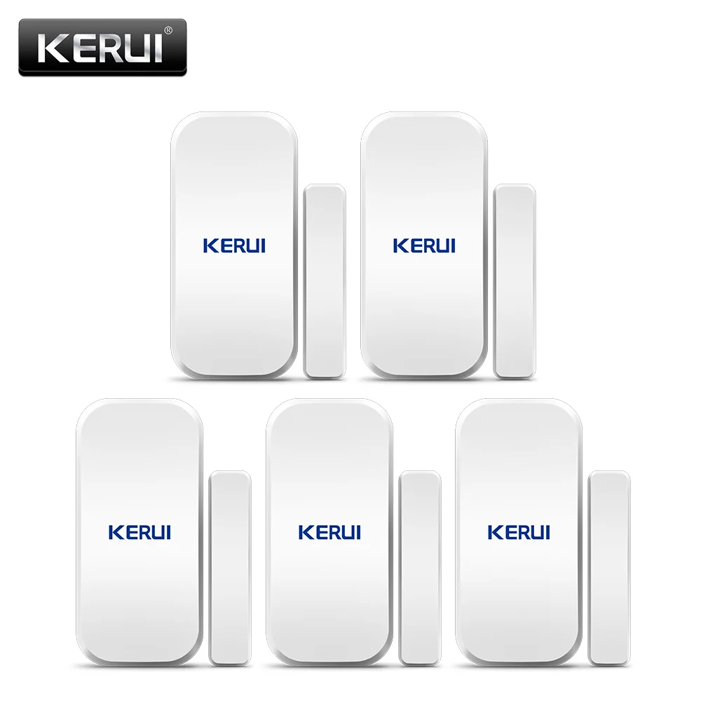 KERUI-Sensor inalámbrico inteligente para puerta y ventana, Detector de entrada con imán, contacto, 433 Mhz, color blanco