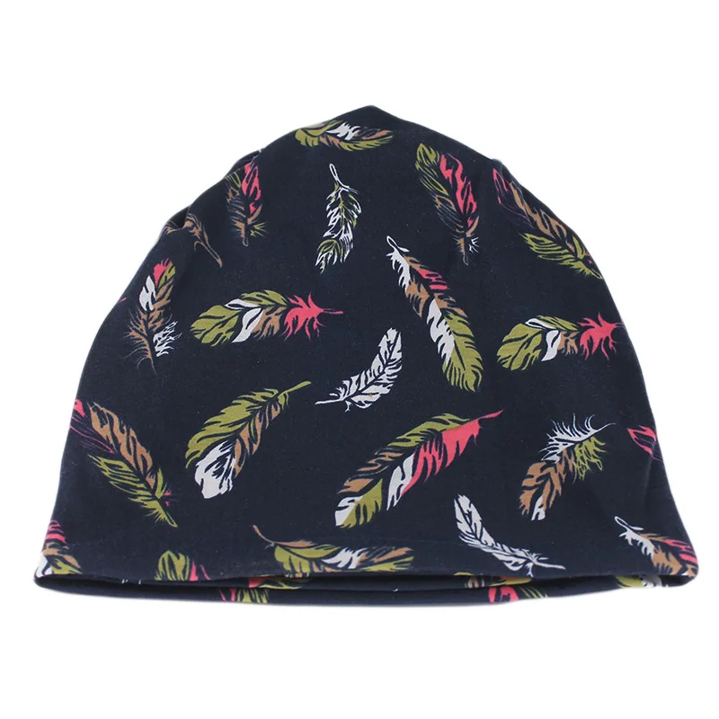 New Fashion Women Warm Autumn Spring Beanies Skullies Double Used Girl Hat Scarf Casual Floral Leaf Bonnet Lady Beauty Bone