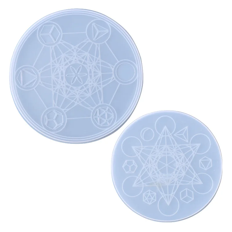 Transparent Round Magic Disc Table Tray Silicone Mold Coaster Epoxy Casting Molds Home Decoration Art DIY Jewelry Pendant Craft