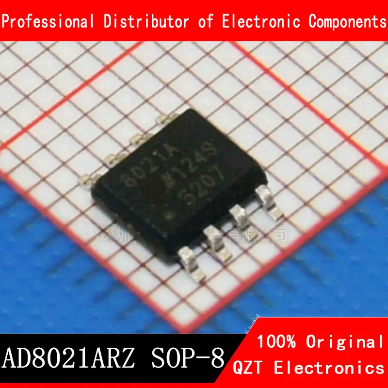 5 unids/lote AD8021 AD8021AR AD8021ARZ SOP8 de alta velocidad amplificador SMD IC