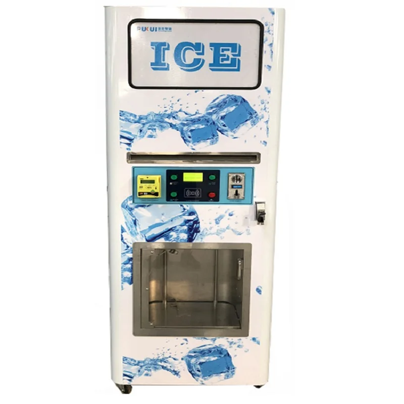 Stainless Steel Automatic Ice Cube Vending machine Vendor Coin Water Machine For Bulk and Bagged Ice