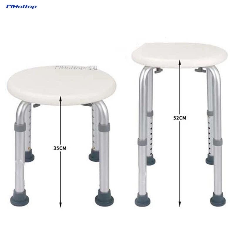 Tlhottop-Anti-skid Round Stool for the Elderly, Bath Chair, Solid, Easy to Install