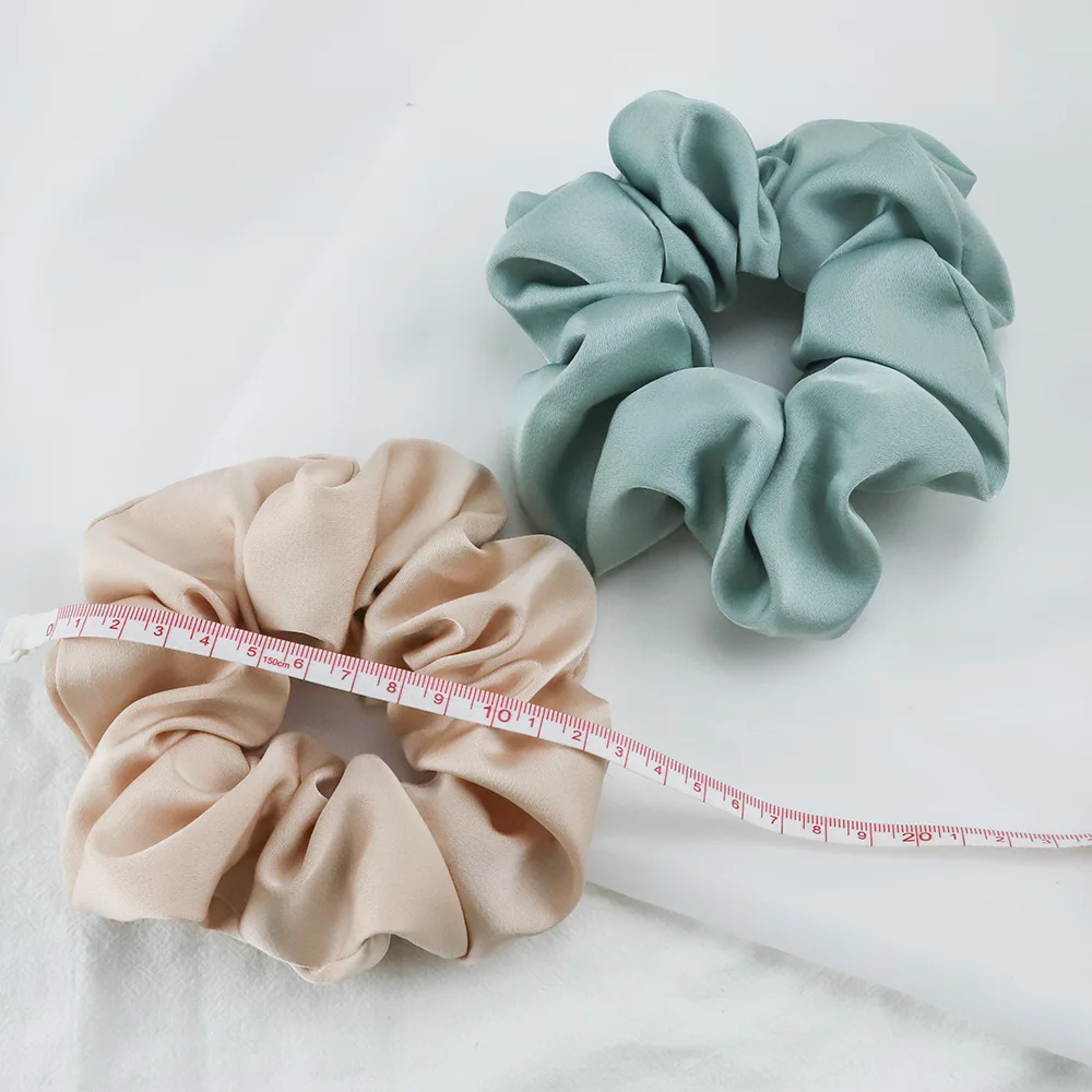 2 Cái/bộ Lụa Polyester Lớn Scrunchies Cao Su Đàn Hồi Tóc Nữ Cô Gái Rắn Đuôi Ngựa Giá Đỡ Dây Buộc Tóc Phụ Kiện Tóc