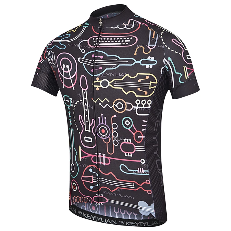 

KEYIYUAN Summer Bike Jersey Tops Men Short Sleeve Mountain Bicycle Shirt Sport Cycle Wear Clothes MTB Clothing Does Not Fade