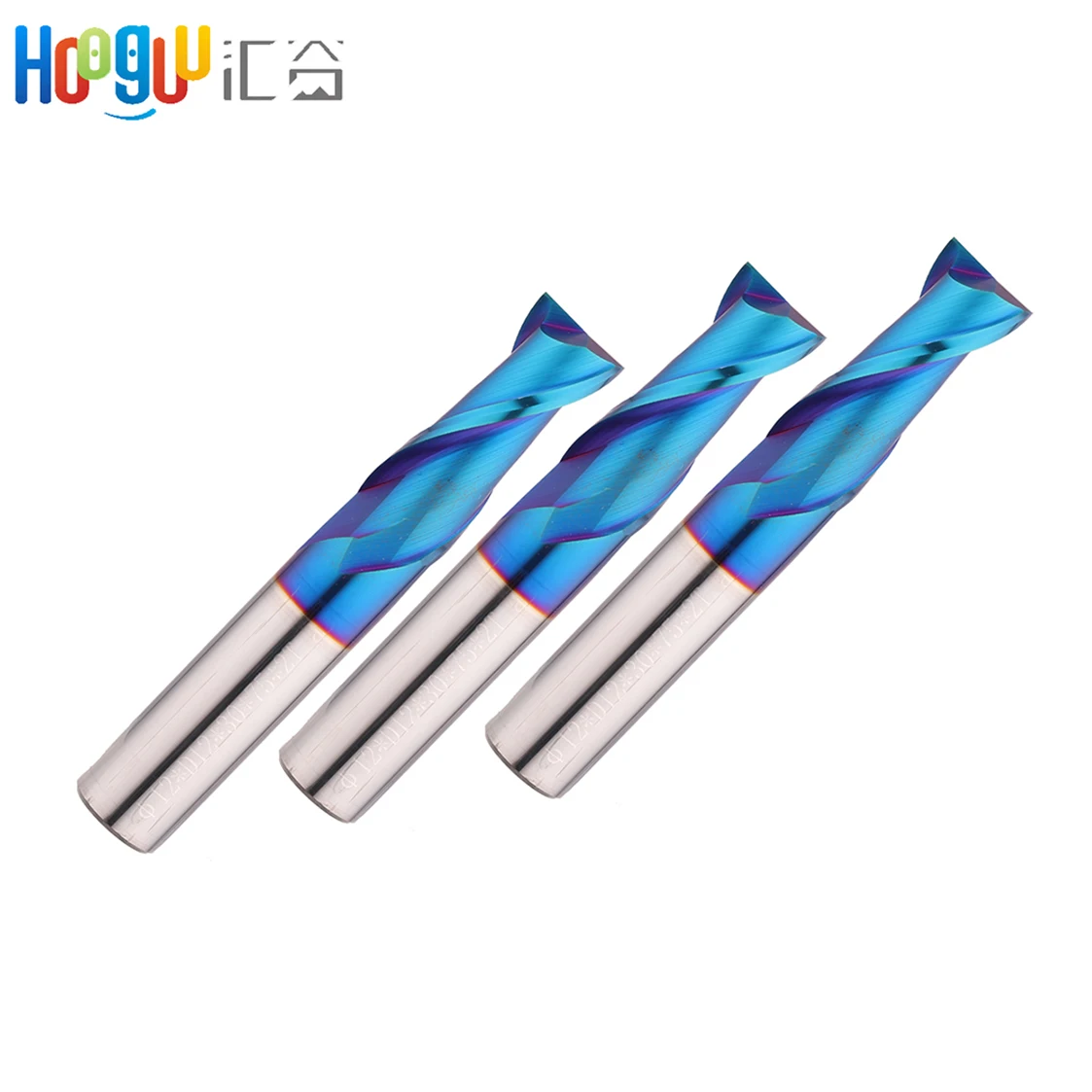 

Flat End Mill Blue Nano Coating Alloy Carbide Milling Tungsten Steel Mill HRC65 2Flute With 100mm For CNC Lathe Machine End Mill