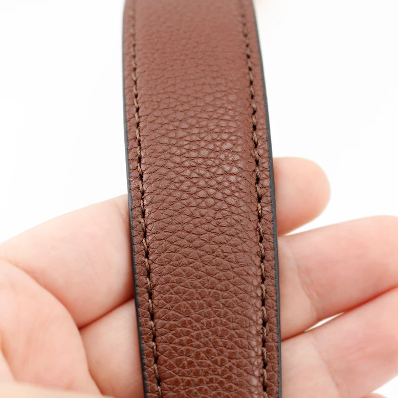 TINBERON new 2.7CM Lychee Pattern HandBag Shoulder Strap Fashion Solid Color Leather Short Bag Strap Underarm Bag Accessorie