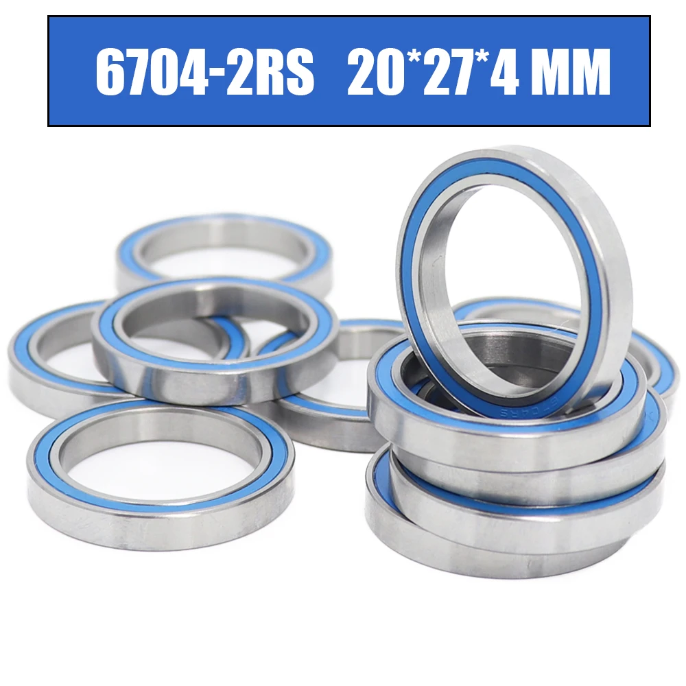 6704RS Bearing 10PCS 20x27x4 mm ABEC-3 Hobby Electric RC Car Truck 6704 RS 2RS Ball Bearings 6704-2RS Blue Sealed