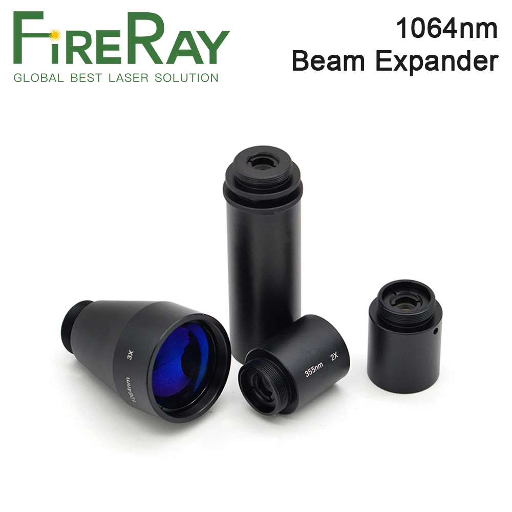 FireRay 1064nm 355nm 405nm 532nm Laser Beam Expander 2X-12X Galvanometer Laser Marking Lenses Optics Beam Expander