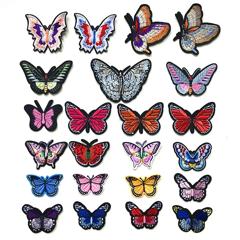 Butterfly Patch Butterfly embroidery Badges embroidery Iron On Clothes Applique SewingGarment Apparel Accessories