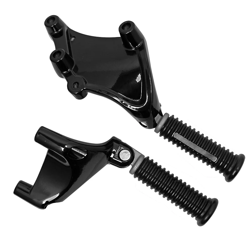 Motorcycle Black Rear Passenger Foot Rests Pegs Pedal Mounting Kit For Harley Sportster XL 883 1200 48 2014-2021 2020 2019 2018