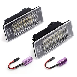 2x LED Number License Plate Light Lamps For VW Golf Jetta MK6 Passat B6 B7 Polo Tiguan Touareg Touran Audi A1 A3 Q3 Seat Ibiza