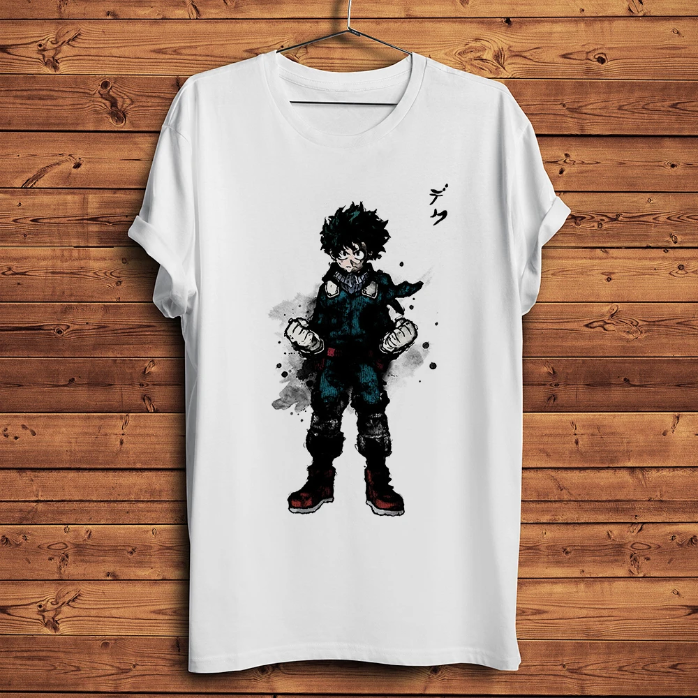 ink Deku Midoriya Izuku plusultra funny anime tshirt men new white casual Short sleeve t shirt unisex MHA streetwear tee