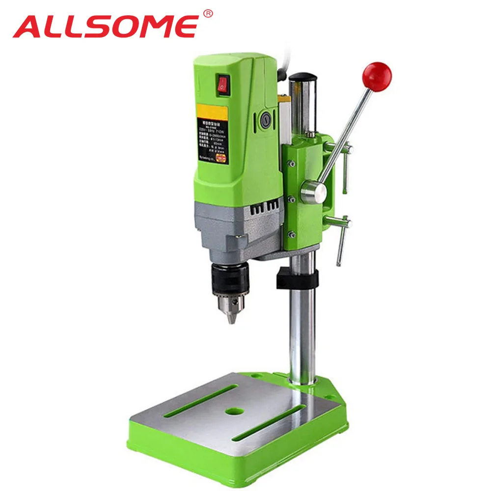 

ALLSOME 710W Bench Drill Aluminum Alloy Workbench Stand Drilling Machine With Chuck 1-13mm For DIY Wood Metal Electric Tools