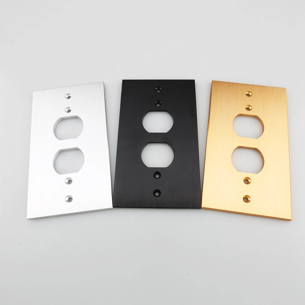 Высококачественные 1 шт. Audiocrast P150S/G/B розетки питания переменного тока, крышка настенной розетки, алюминиевая панель