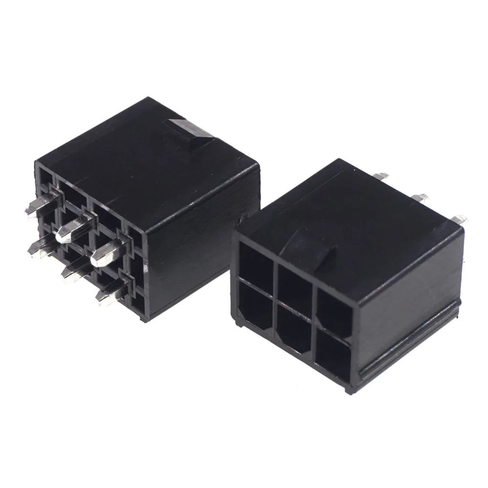 10 Pcs 4.2 MM 6 Pin Header Male 0.165\