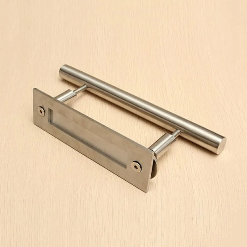 High-end European 1PCS 304 Stainless Steel Heavy Sliding Door Handles Wooden Barn Door Pulls Handles