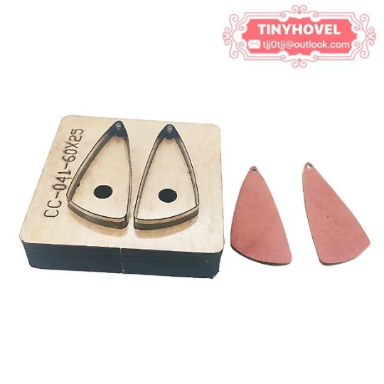 Leaf Teardrop Earrings Cutting Dies Wooden die cut scrapbooking for Leather,for Common Leather Cutting, Big Shot Machine B064