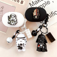 Star Wars Earphone Case Cover For Xiaomi Redmi Airdots 1 2 3 Silicone Wireless Bluetooth Headphone Protective Case With Keychain