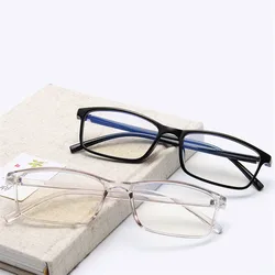 Fashion Small Frame Transparent Color Square Woman Man Glasses Frame Female Anti-blue Light Glasses Eye Protection High Quality