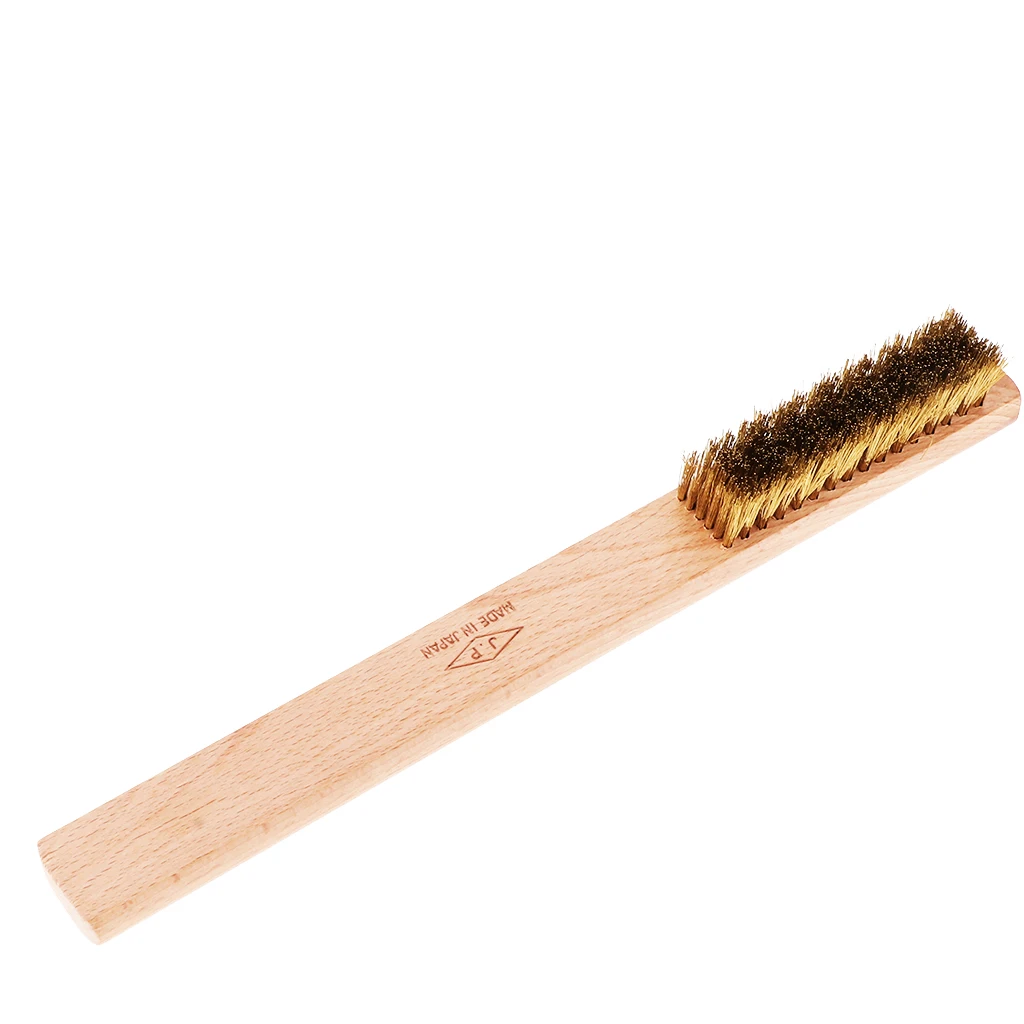 Wood Handle Brass Wire Brush Steel Brush Tool for Cleaning Rust and Dirt of Jewelry