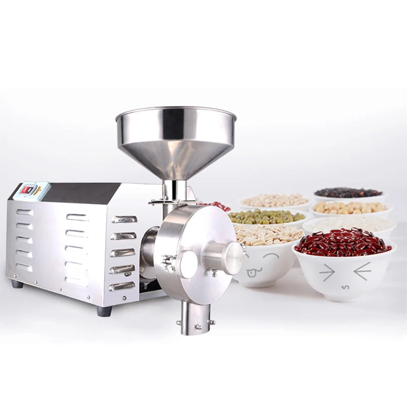 Moulin à grains électrique en acier inoxydable, rectifieuse ultrafine, meulage à sec commercial, poudre, sportKW