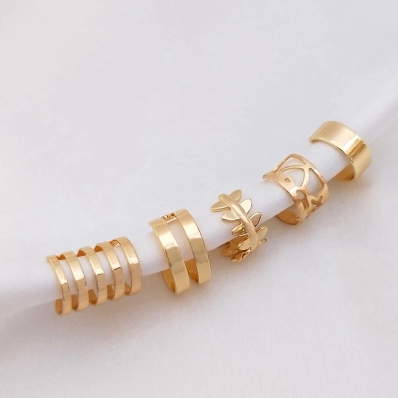 Color Retention Real Gold Plated C-shaped Ear Bone Without Pierced Clip Buckle Fashion Jewelry For Women