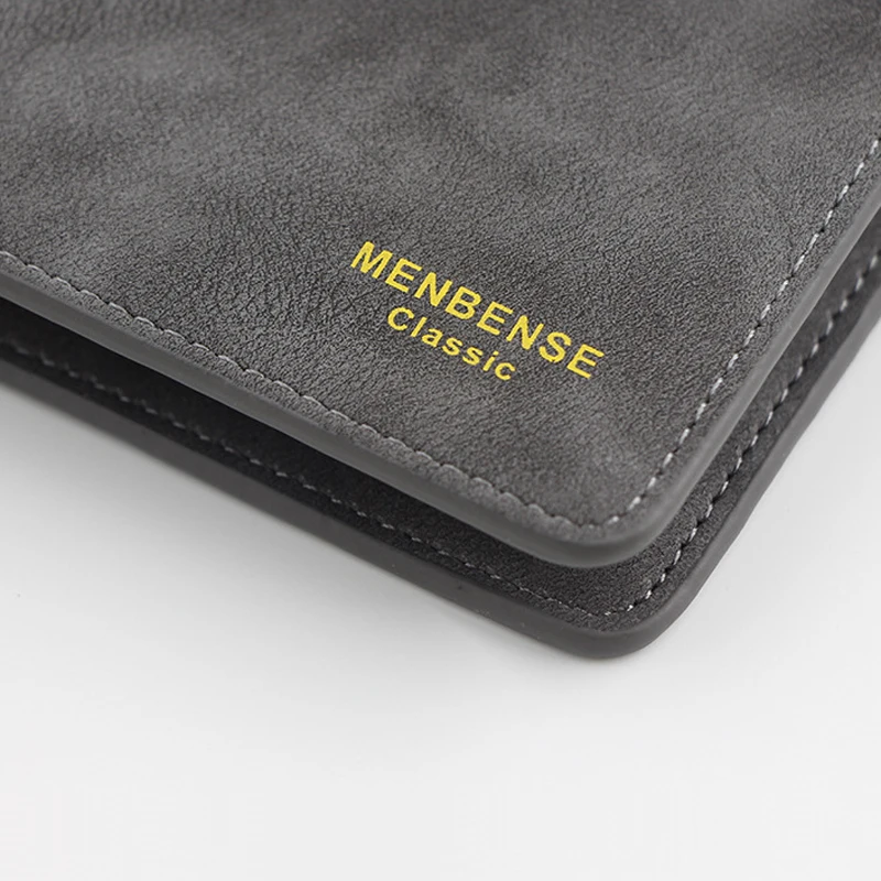 MenBense Men's Wallet Business PU Leather Wallet Short Men's Clutch Bag Casual Patchwork Wallet Card Holder Handbag Money Bags