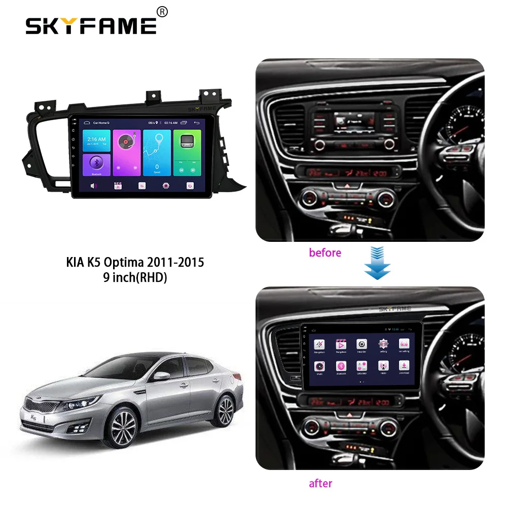SKYFAME Car Frame Fascia Adapter Android Radio Audio Dash Fitting Panel Kit For Kia K5 Optima
