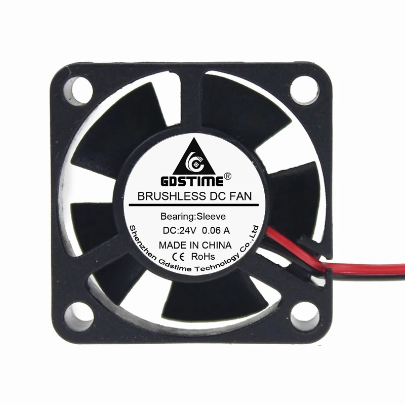 2Pcs Gdstime Cooling Fan 24V 3cm 30mm 30x30x10mm 2Pin DC Cooling Exhaust Heatsink Cooler Case Fan 3D Printer