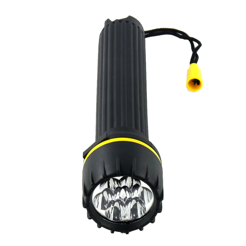 High quality rubber torch dry battery power supply waterproof explosion-proof LED flashlight