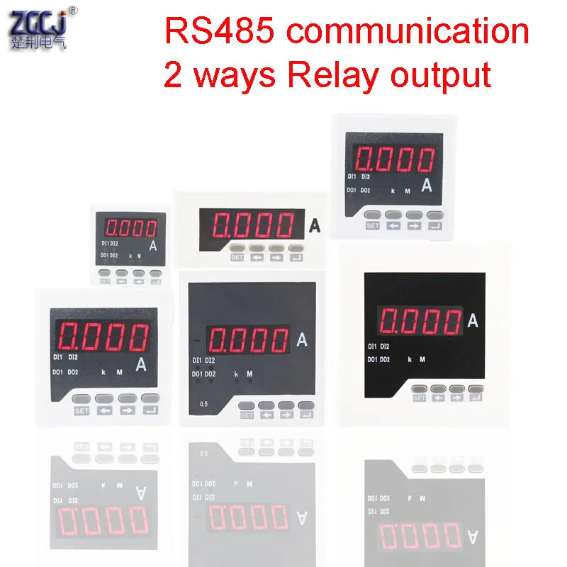 

AC0-5A digital ammeter Panel meter current meter with RS485 communication function with 2 ways alarm relay output ampere meter