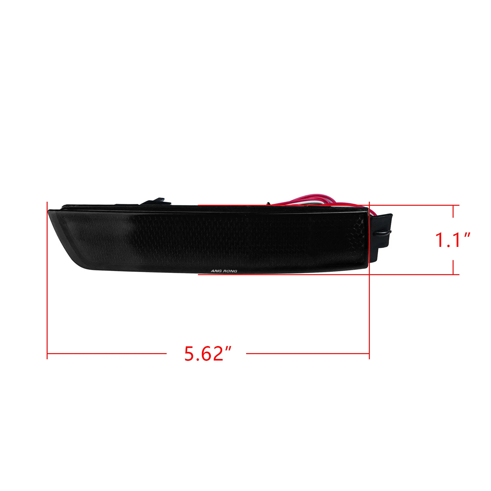 ANGRONG For Nissan Juke Murano Quest Infiniti FX35 FX50 LED Bumper Reflector Brake Light Black Smoked Lens