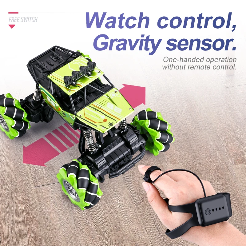 1:16 2.4Hz Watch RC Stunt Car 616 High Speed off-road Climbing Vehicle Gesture Induction Twisting Model Drift car Toys for boy