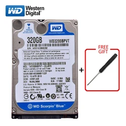 오리지널 분해된 중고 하드 드라이브, WD 브랜드 320Gb 2.5 인치 HDD SATA 3Gb-6 Gb/s 8-16M 5400-7200RPM 노트북 내부 블루 디스크