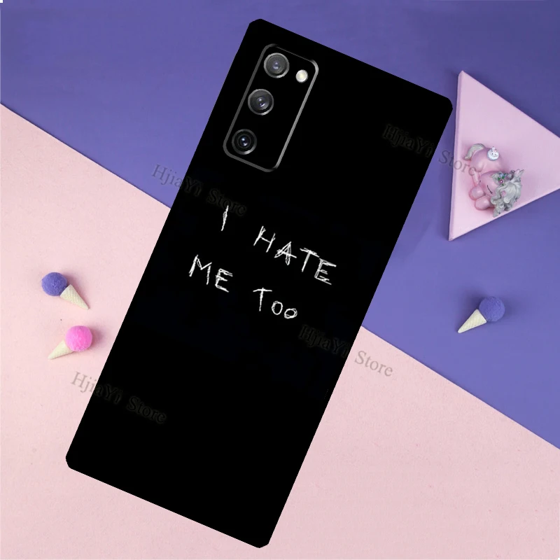 Sad depression Black Word Aesthetic Phone Case For Samsung Galaxy S21 S20 FE S8 S9 S10 Plus S10e Note 10 Note 20 Ultra Cover