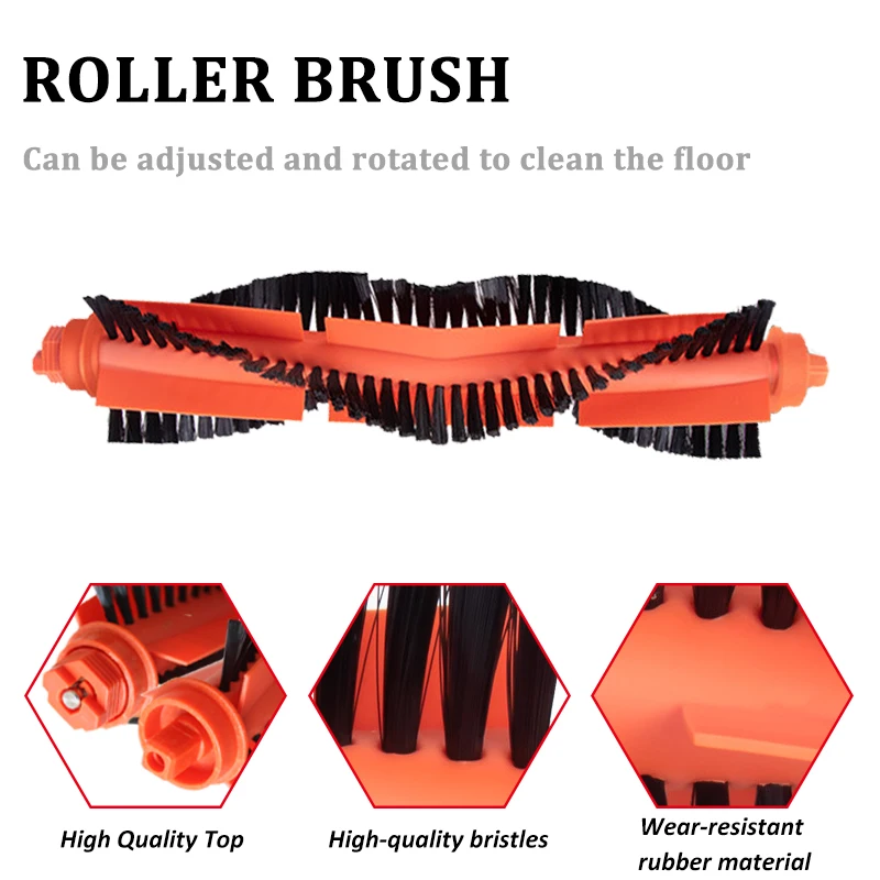 Hepa فلتر الأسطوانة فرشاة الجانب فرشاة ممسحة خرقة ل شاومي Mijia ممسحة P STYJ02YM ل Conga 3490 ل Viomi V2 برو V3 فراغ قطع الغيار