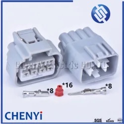 8 Pin Waterproof Connector Car Headlight Cable Socket Light Lamp harness plug For Toyota 90980-10891 7282-1081-40 7283-1081-40