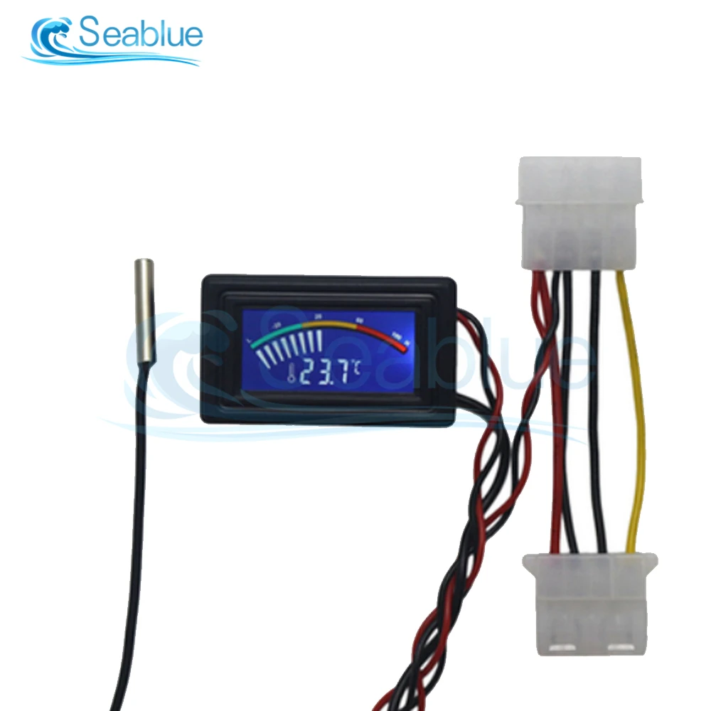 

LCD Digital Pointer Thermometer Car Water Temperature Meter Gauge C/F Temperature Meter For Computer Air Conditioning Boilers