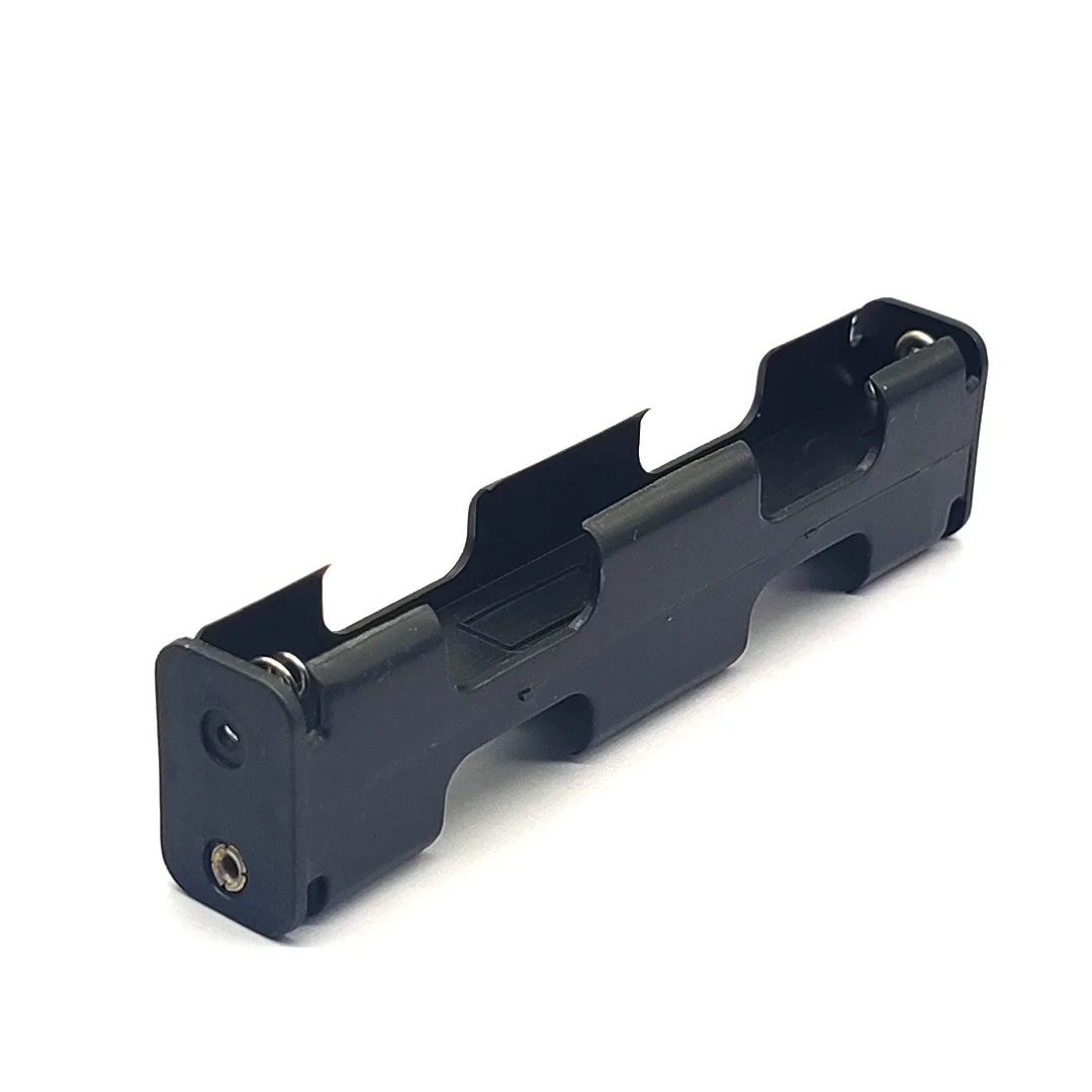 Battery Holder 4 x AA Long Strip Back Case 6V Dual Layers Double-sided Box 9V Button Plastic Storage Container Soldering Connect